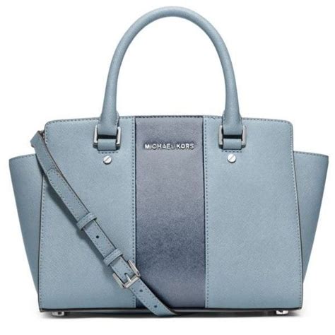 michael kors powder blue satchel|michael kors manhattan satchel.